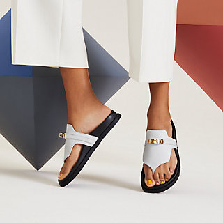 Hermes white outlet sandals